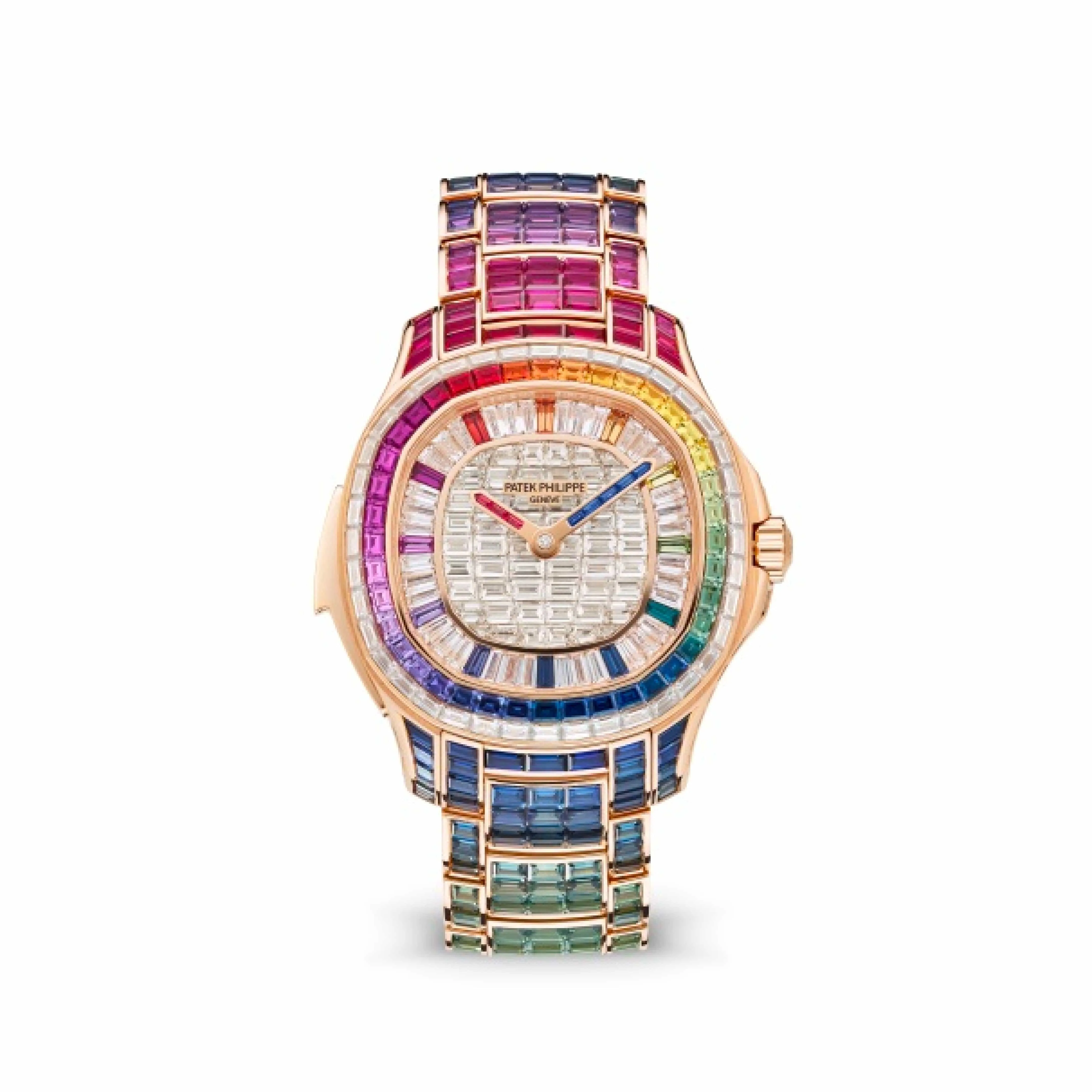 PP Luxury Watches Aquanaut 5260/1455R-001 'Haute Joaillerie' Rainbow Gemstones and Diamonds