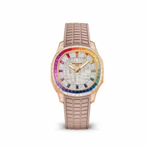 PP Luxury Watches Aquanaut 5260/355R 'Haute Joaillerie' Minute Repeater Rainbow Gemstones and Diamonds