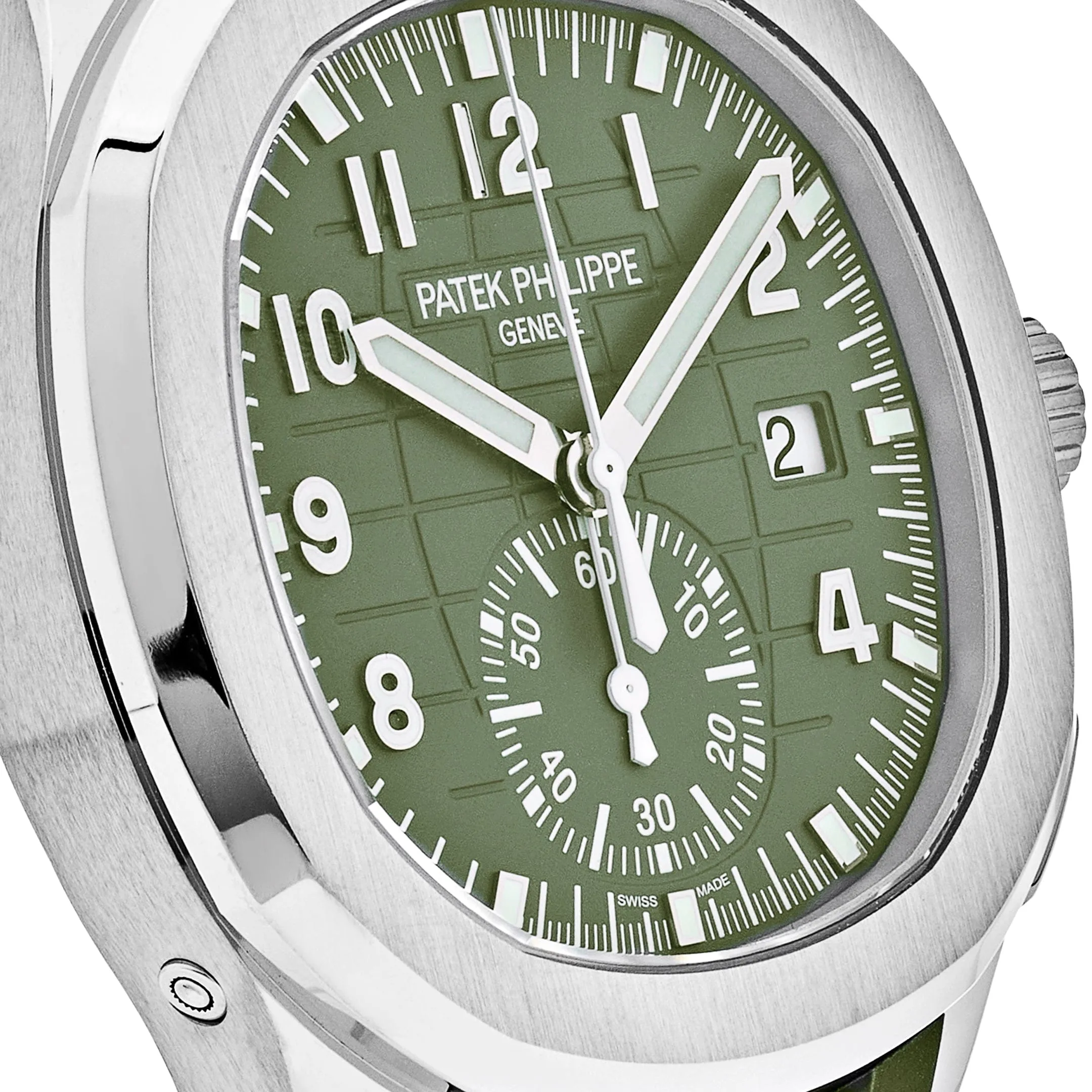 PP Luxury Watches Aquanaut 5968G-010 Chronograph White Gold Khaki Green Dial (2025)