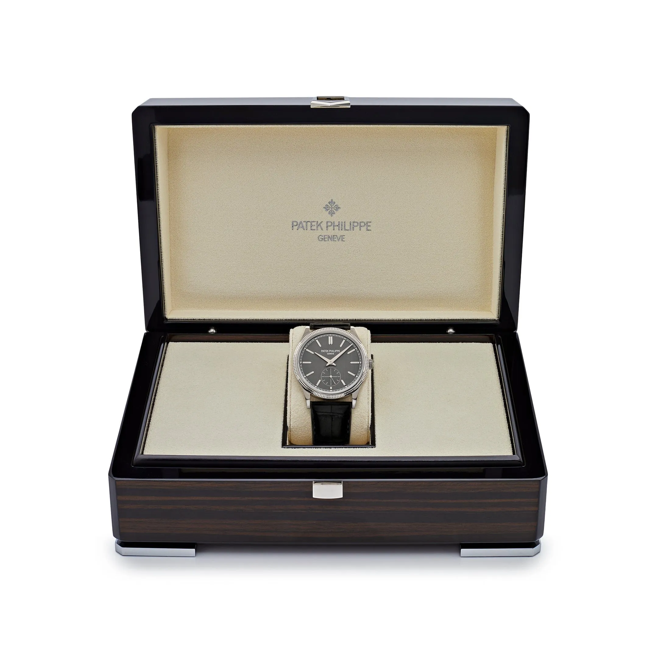 PP Luxury Watches Calatrava 6119G-001 White Gold Grey Dial (2023)