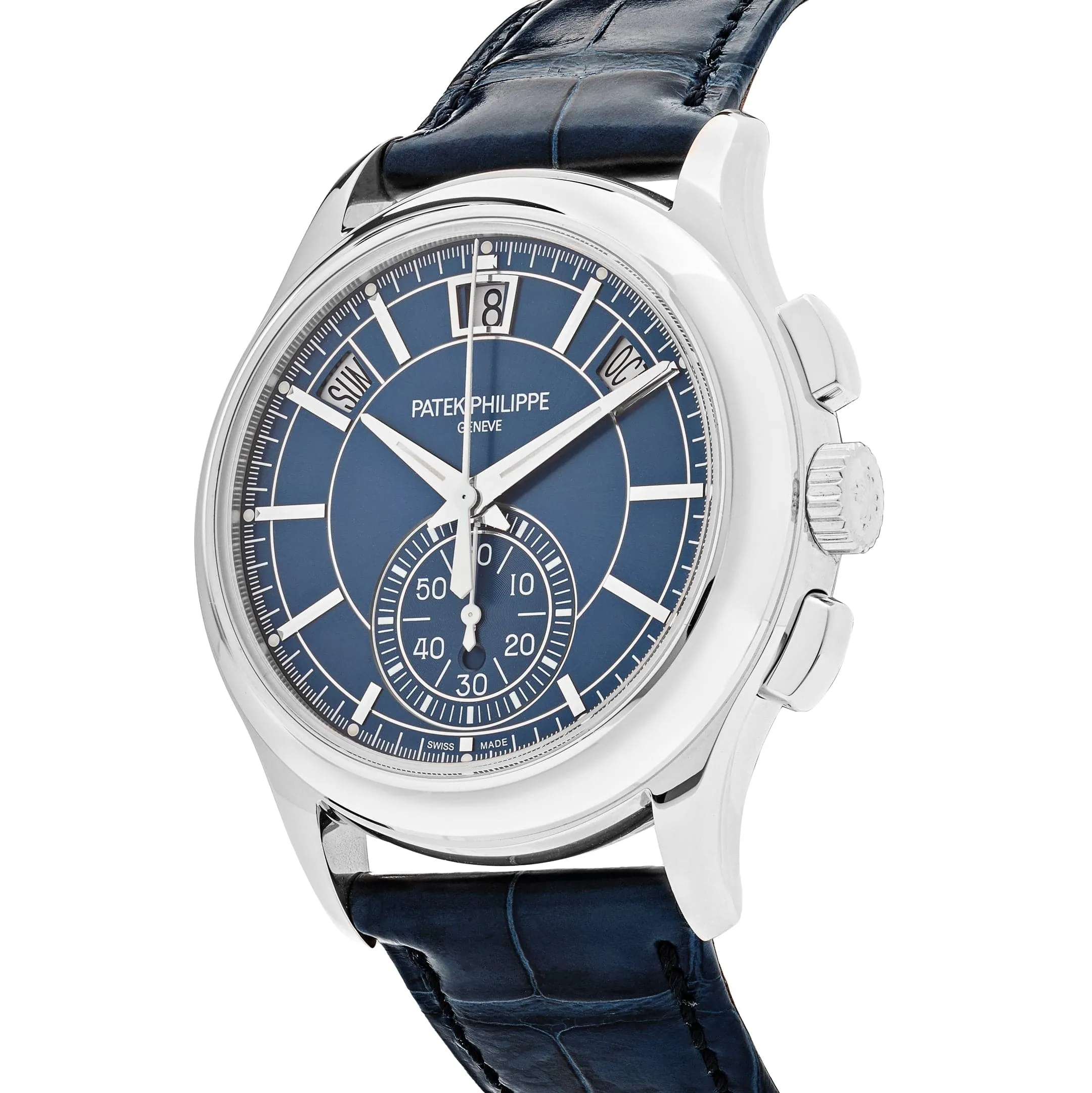 PP Luxury Watches Complications 5905P-001 Platinum Blue Dial Annual Calendar