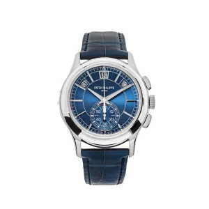 PP Luxury Watches Complications 5905P-001 Platinum Blue Dial Annual Calendar