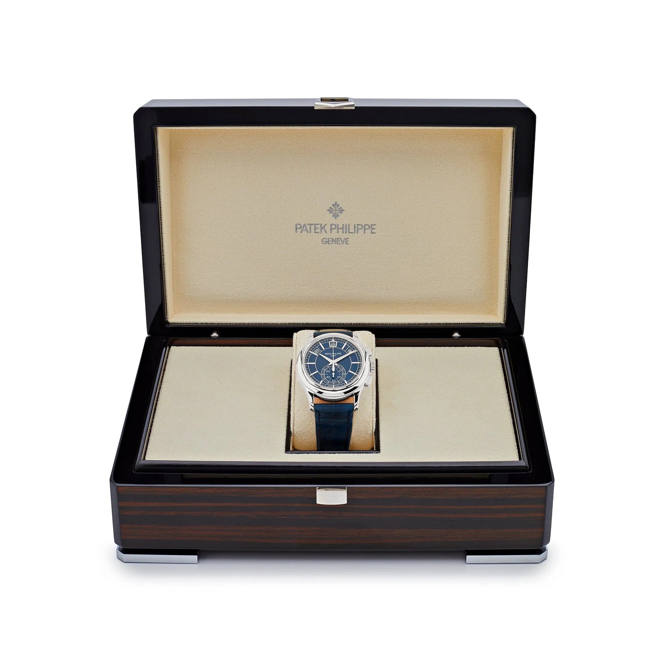 PP Luxury Watches Complications 5905P-001 Platinum Blue Dial Annual Calendar