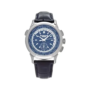 PP Luxury Watches Complications 5930G-010 World Time Flyback Chronograph White Gold Blue Dial (2022)