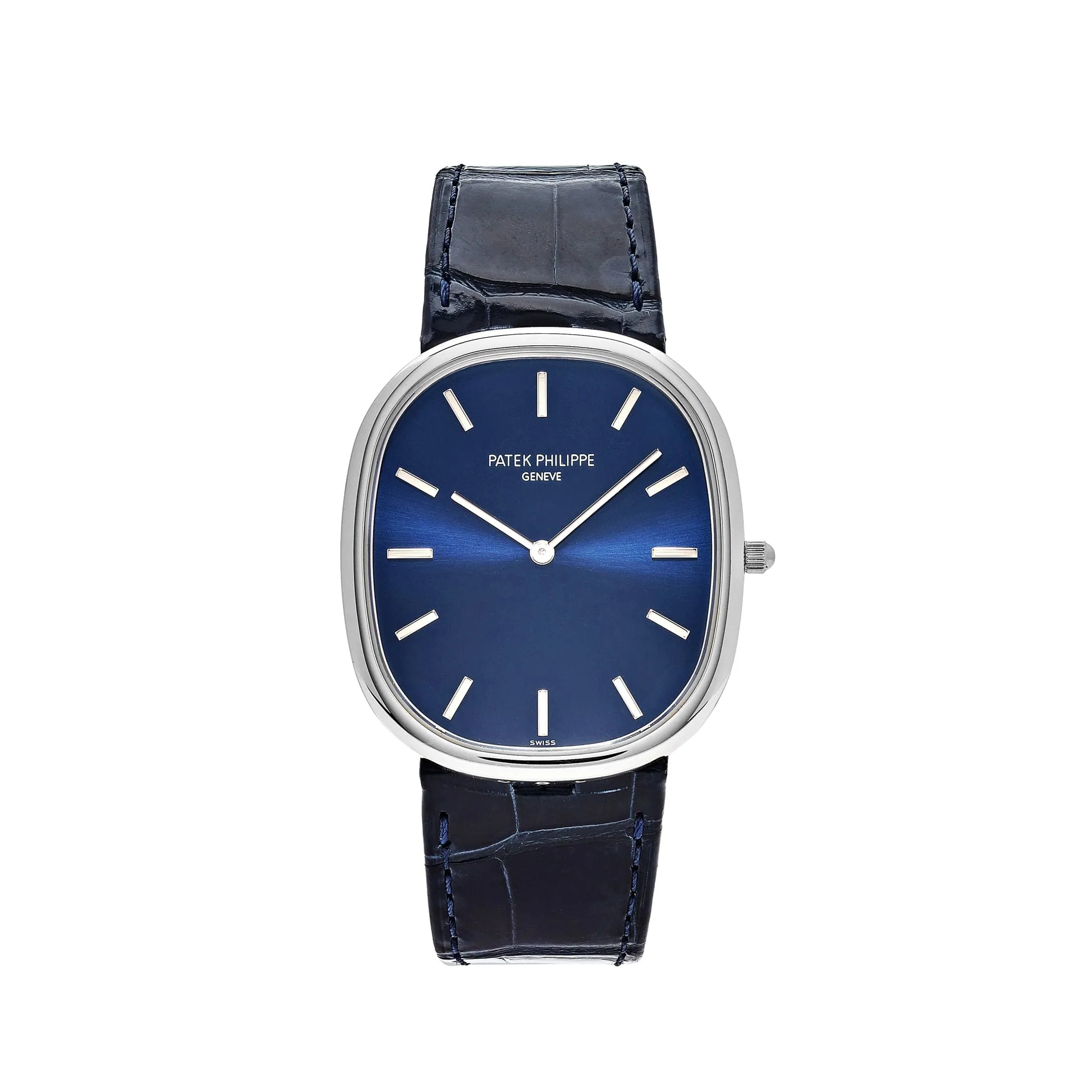PP Luxury Watches Golden Ellipse 5738P-001 Platinum Blue Dial (2021)