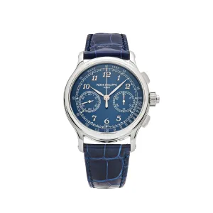PP Luxury Watches Grand Complications 5370P-011 Split-Seconds Chronograph Platinum Blue Dial