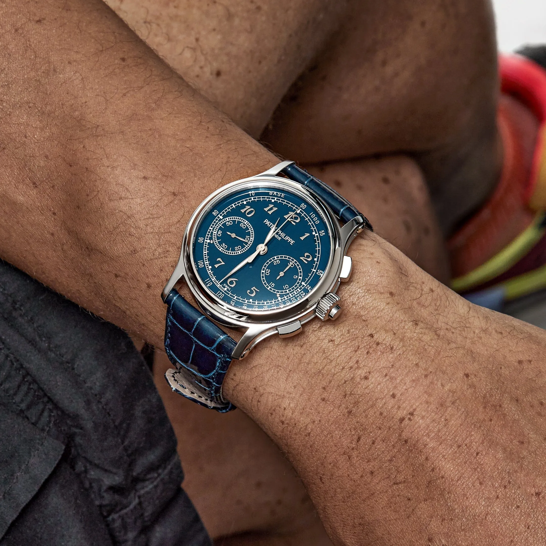 PP Luxury Watches Grand Complications 5370P-011 Split-Seconds Chronograph Platinum Blue Dial