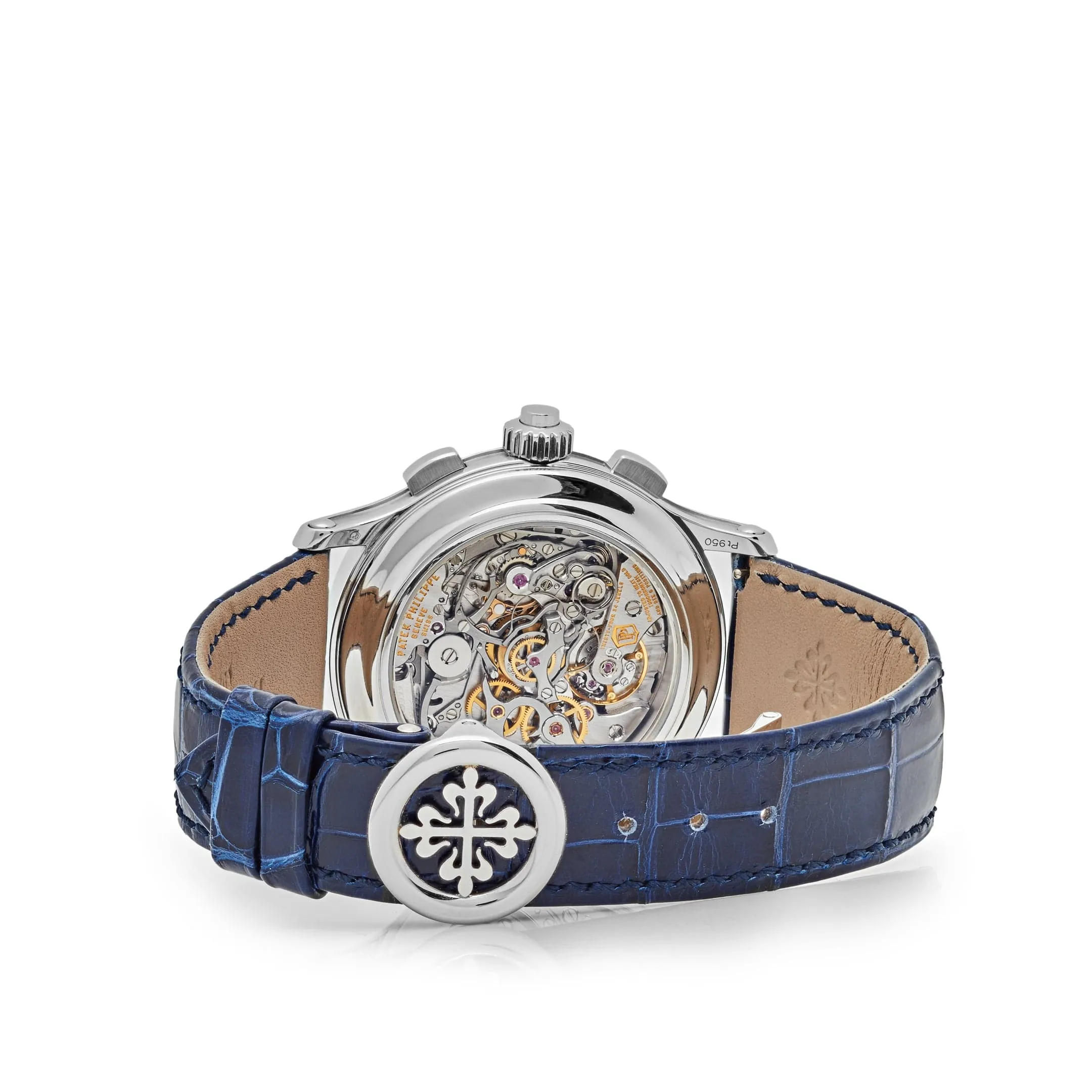 PP Luxury Watches Grand Complications 5370P-011 Split-Seconds Chronograph Platinum Blue Dial
