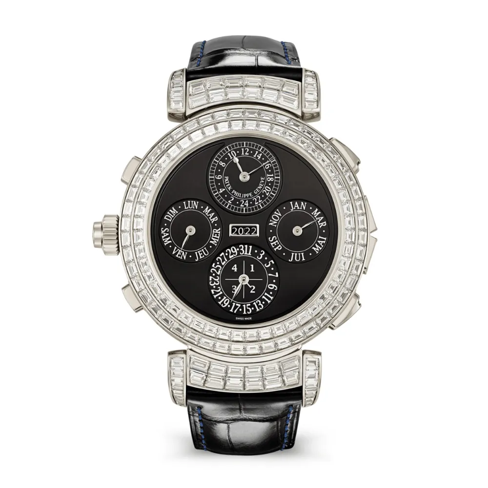 PP Luxury Watches Grand Complications 6300/403G-001 Grandmaster Chime White Gold Emeralds