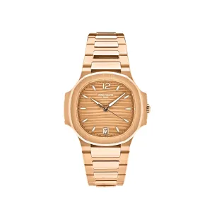 PP Luxury Watches Nautilus 7118/1R-010 'Ladies' Rose Gold Champagne Golden Dial (2022)