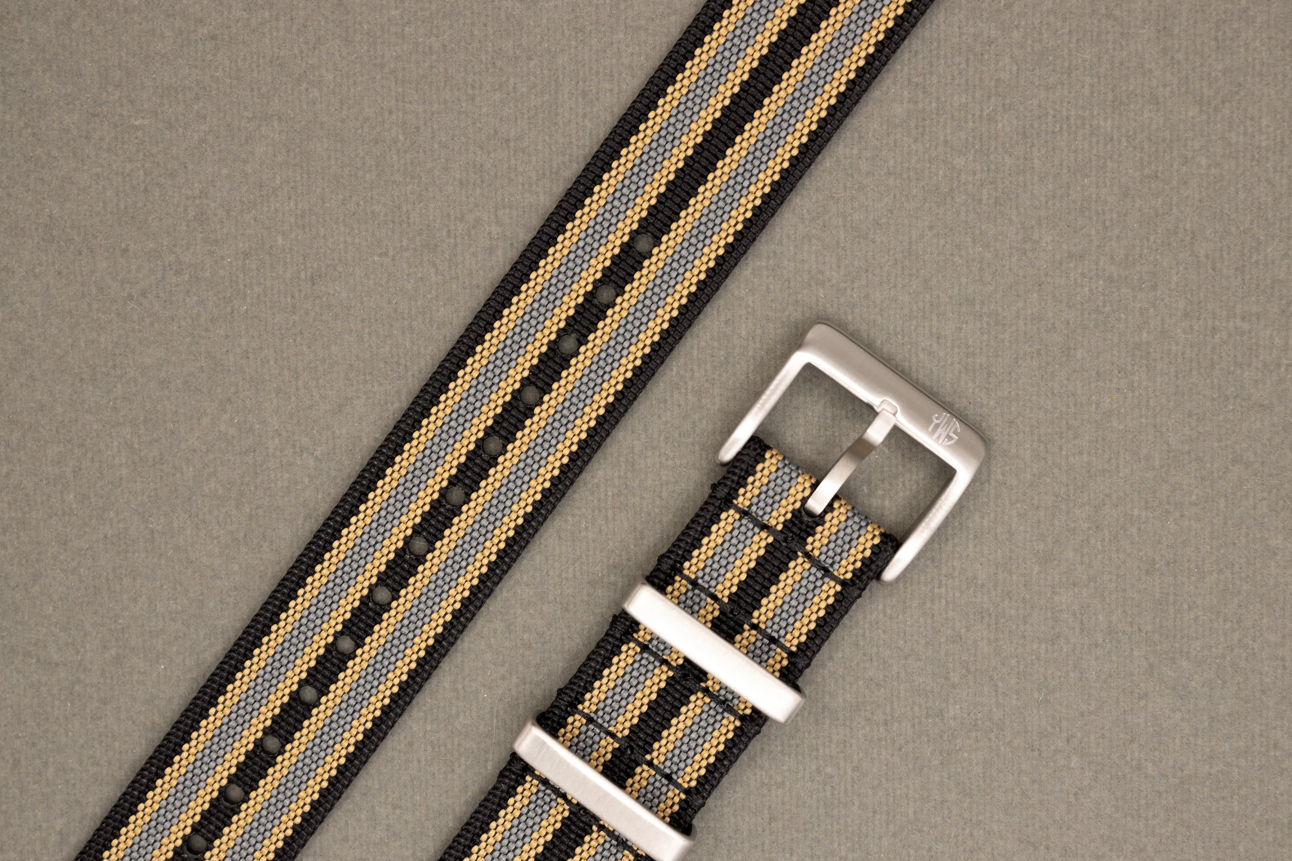 Premium Nylon Braided Ribbed Single Pass Watch Strap - No Time To Die James Bond