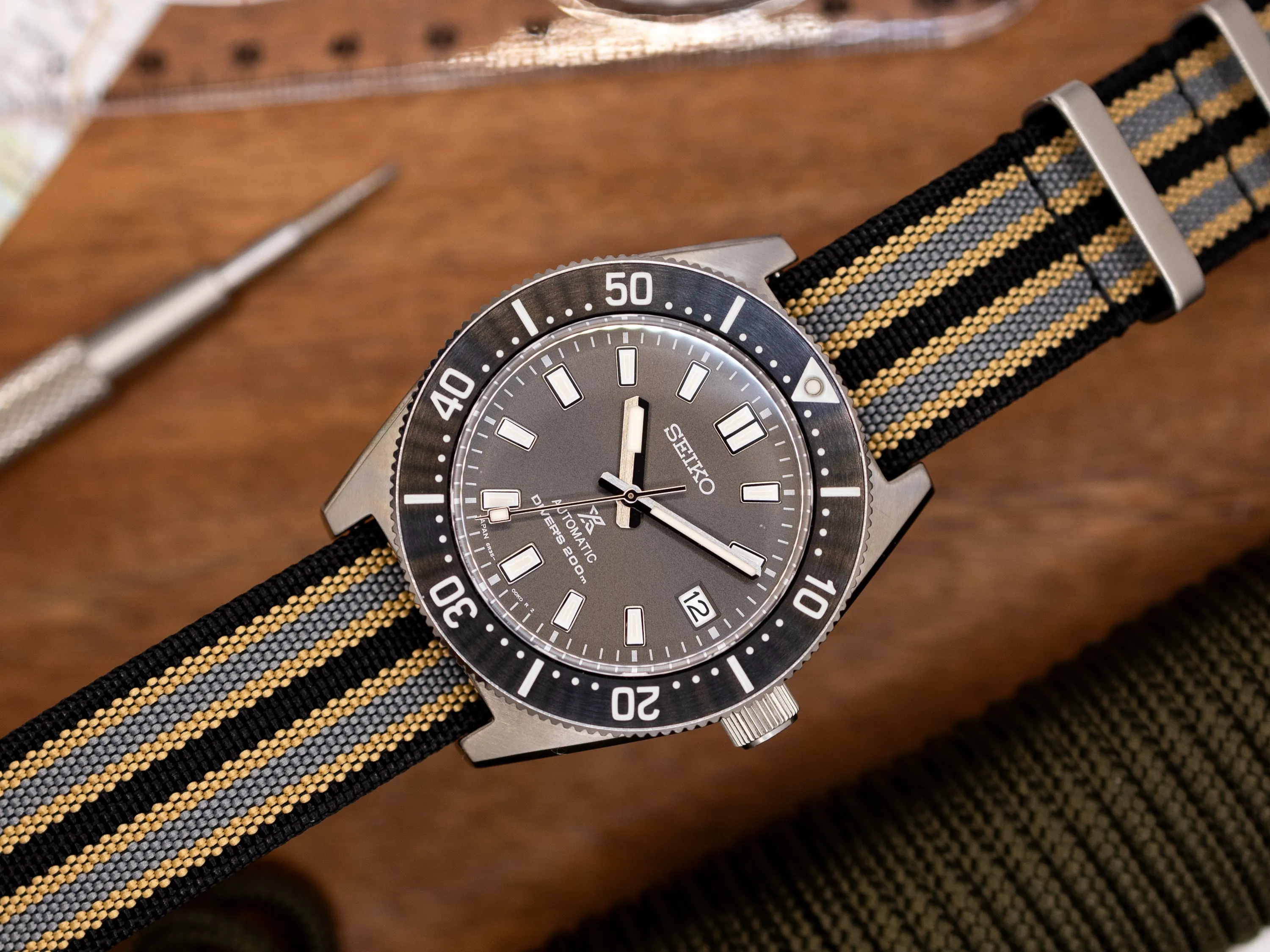 Premium Nylon Braided Ribbed Single Pass Watch Strap - No Time To Die James Bond