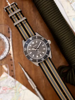 Premium Nylon Braided Ribbed Single Pass Watch Strap - No Time To Die James Bond