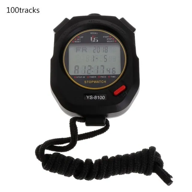 Professional Handheld Timer Digital Stopwatch 10/30/60/100 tracks Multifuction Sports Running Training Timer Stopwatch