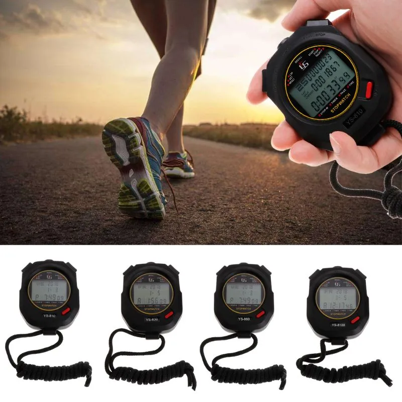 Professional Handheld Timer Digital Stopwatch 10/30/60/100 tracks Multifuction Sports Running Training Timer Stopwatch