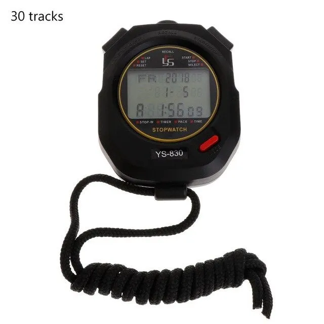 Professional Handheld Timer Digital Stopwatch 10/30/60/100 tracks Multifuction Sports Running Training Timer Stopwatch