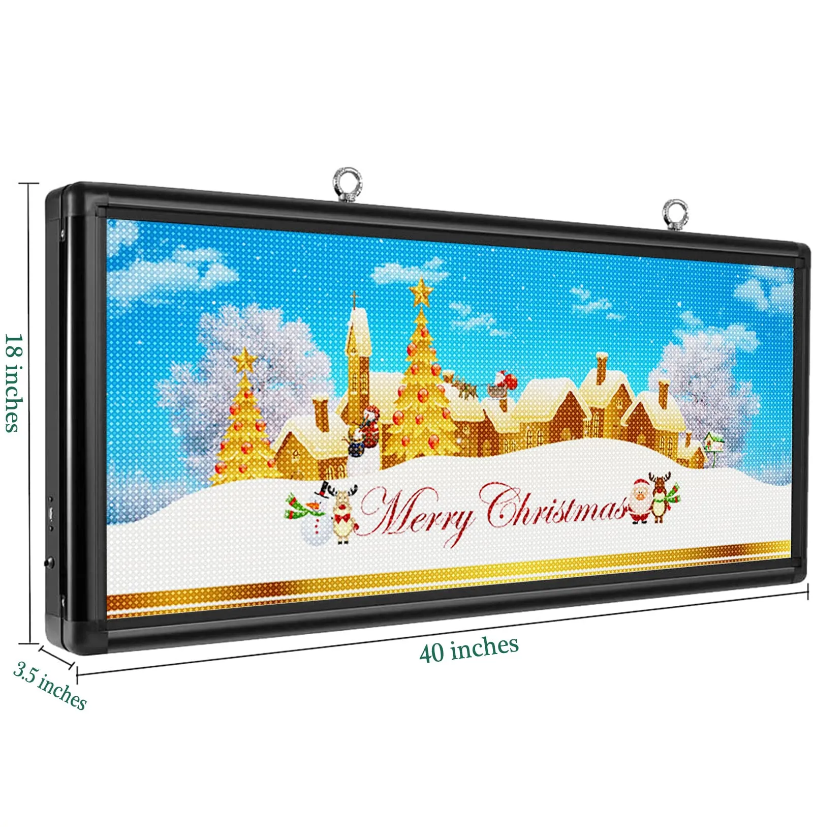 Programmable LED Sign 40" x 18" for Outdoor WiFi USB LED Scrolling Message Board with High Resolution Support Texts, Images& Video with Waterproof IP45