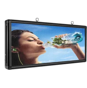 Programmable LED Sign 40" x 18" for Outdoor WiFi USB LED Scrolling Message Board with High Resolution Support Texts, Images& Video with Waterproof IP45