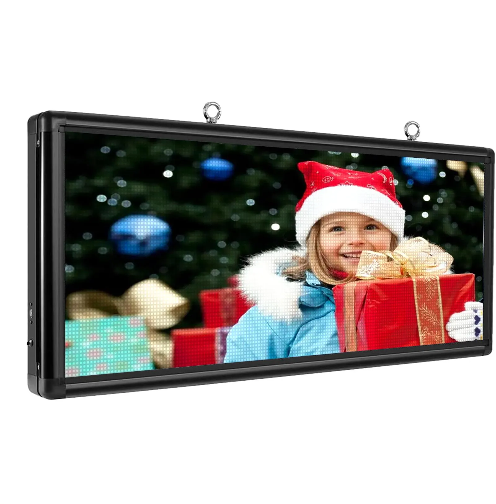 Programmable LED Sign 40" x 18" for Outdoor WiFi USB LED Scrolling Message Board with High Resolution Support Texts, Images& Video with Waterproof IP45