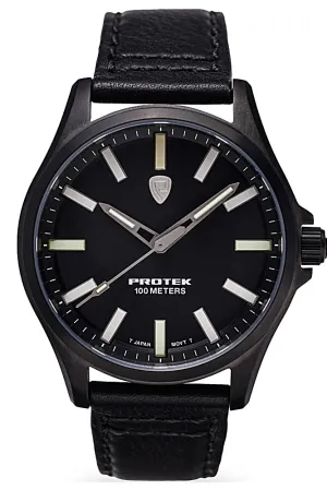 Protek 3000 Series Field Watch, Titanium Case, Tritium Illumination, Model 3002, Blackout