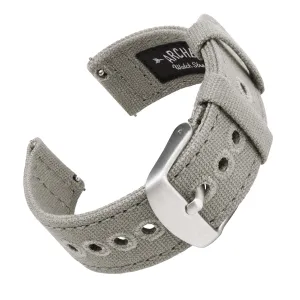 Quick Release Canvas Watch Band - Ash Gray