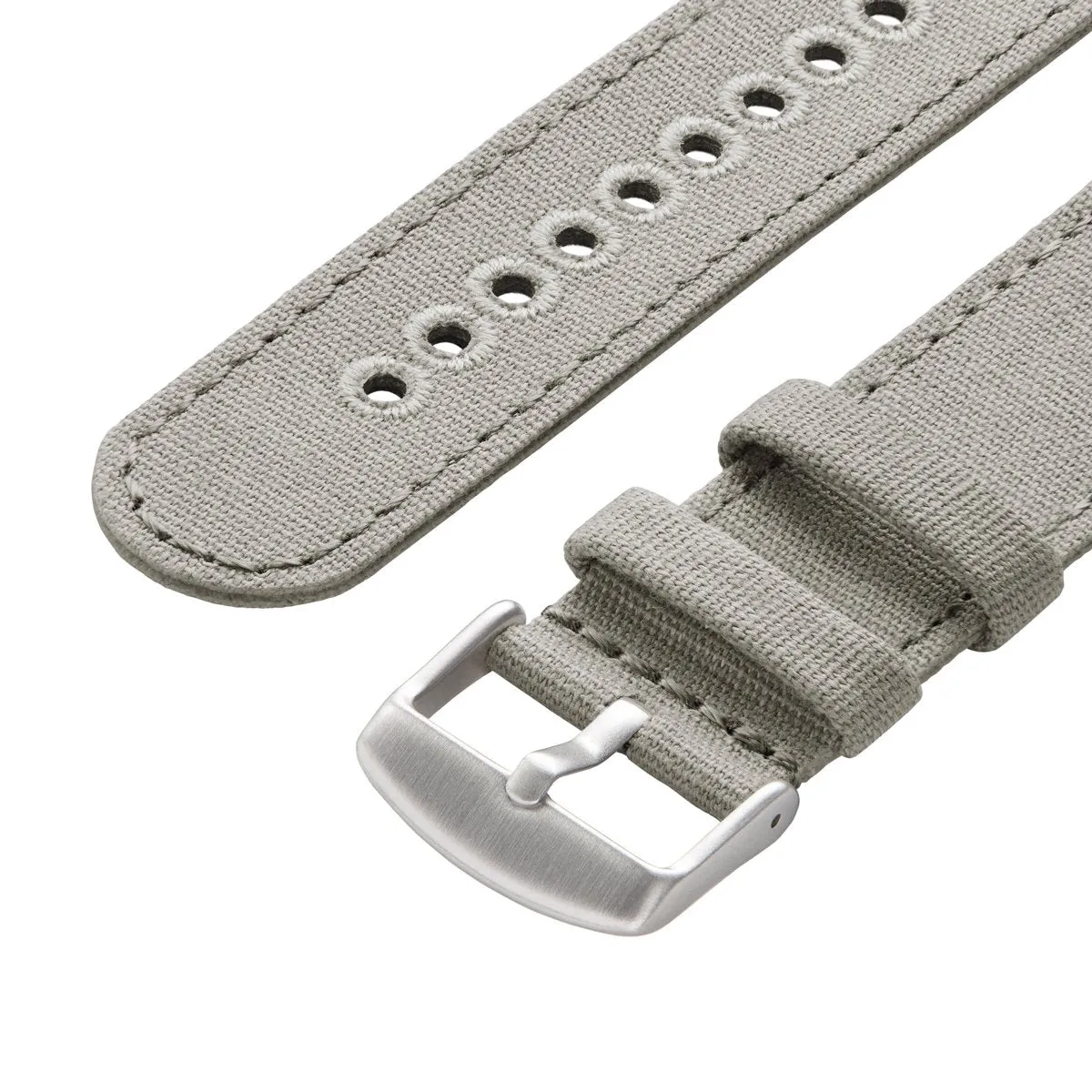 Quick Release Canvas Watch Band - Ash Gray