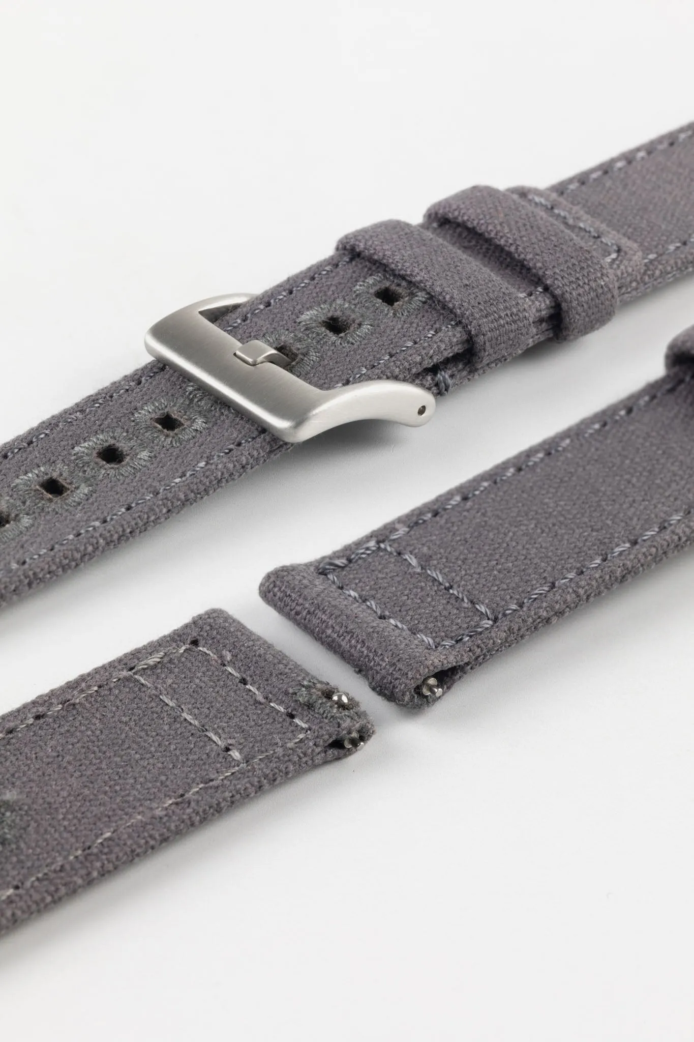 Quick-Release Canvas Watch Strap in GREY