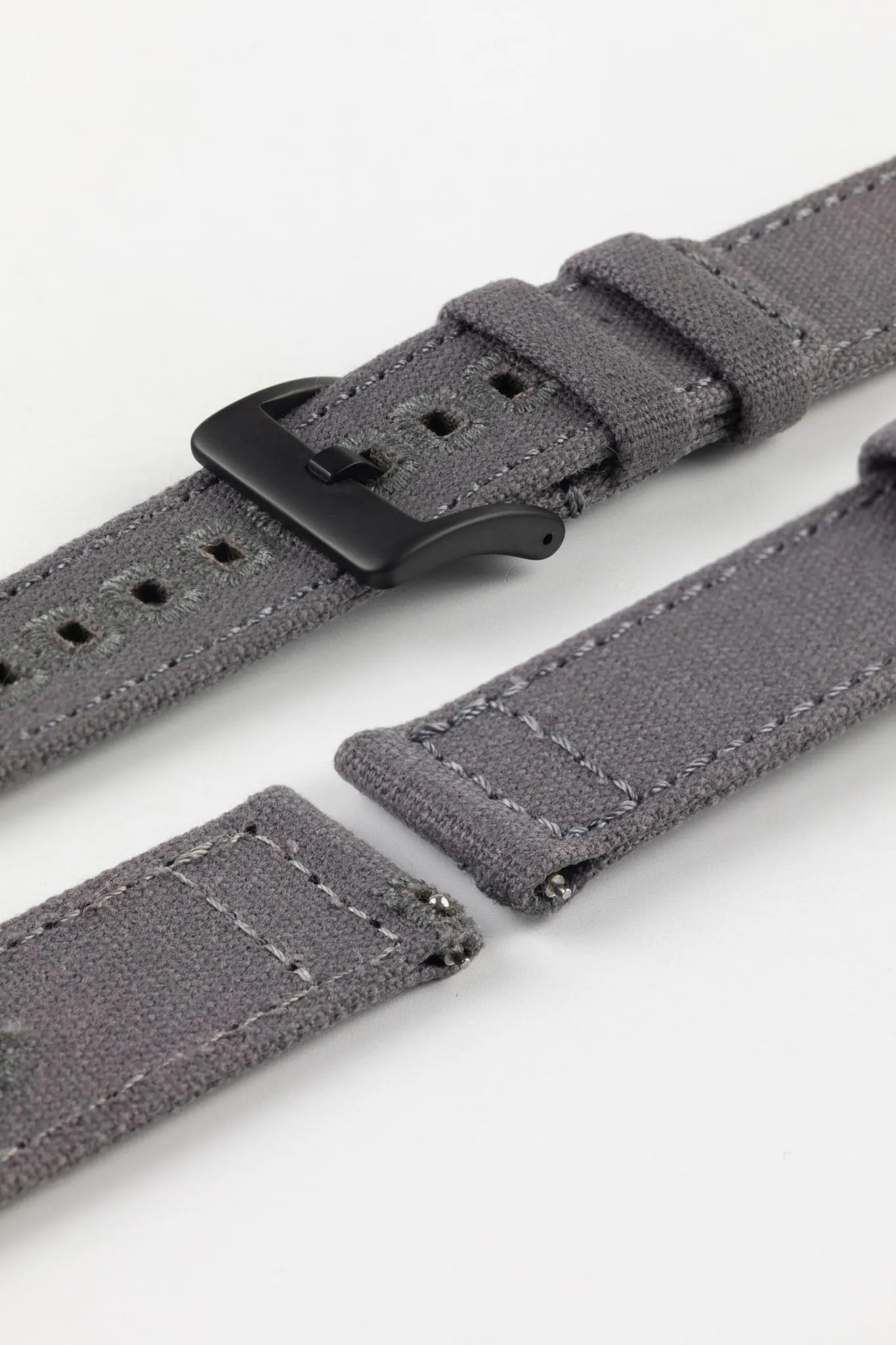 Quick-Release Canvas Watch Strap in GREY