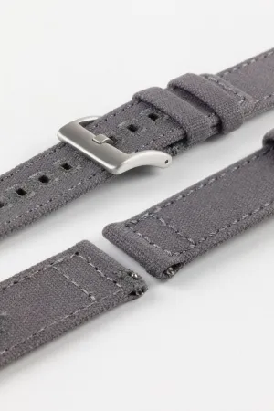 Quick-Release Canvas Watch Strap in GREY