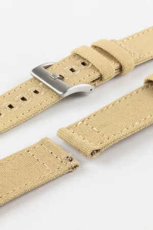 Quick-Release Canvas Watch Strap in KHAKI