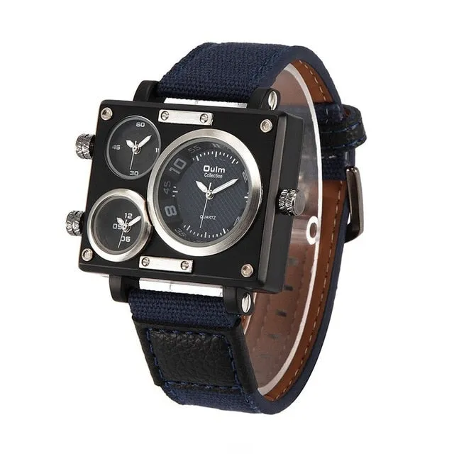 "Trifecta Squared" Luxury Men's Watch - 4 Color Options
