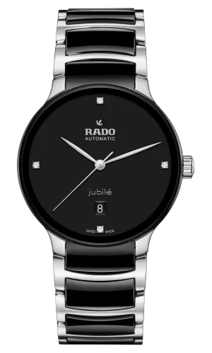 RADO Centrix Diamonds Silver-Black Ceramic 39.5mm Men's Watch R30018712