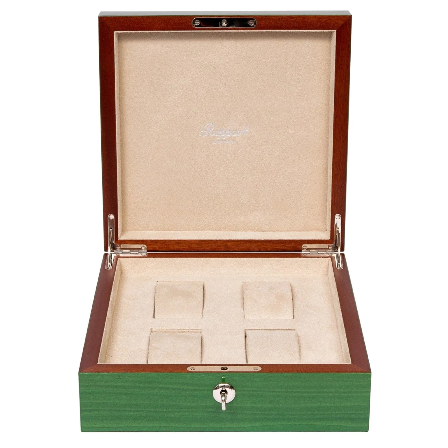 Rapport - Heritage 4 Watch Box in Green Lacquer | L405