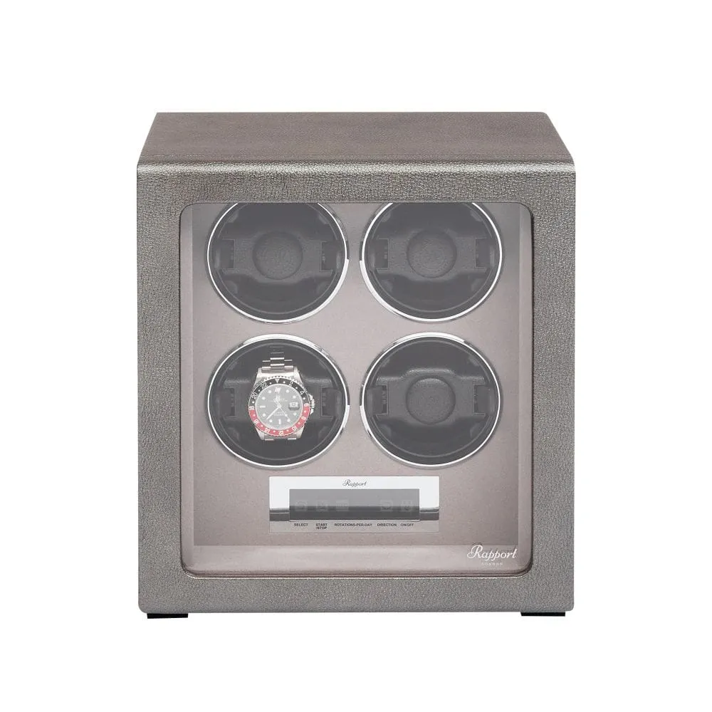 Rapport Quantum Quad Watch Winder - Silver