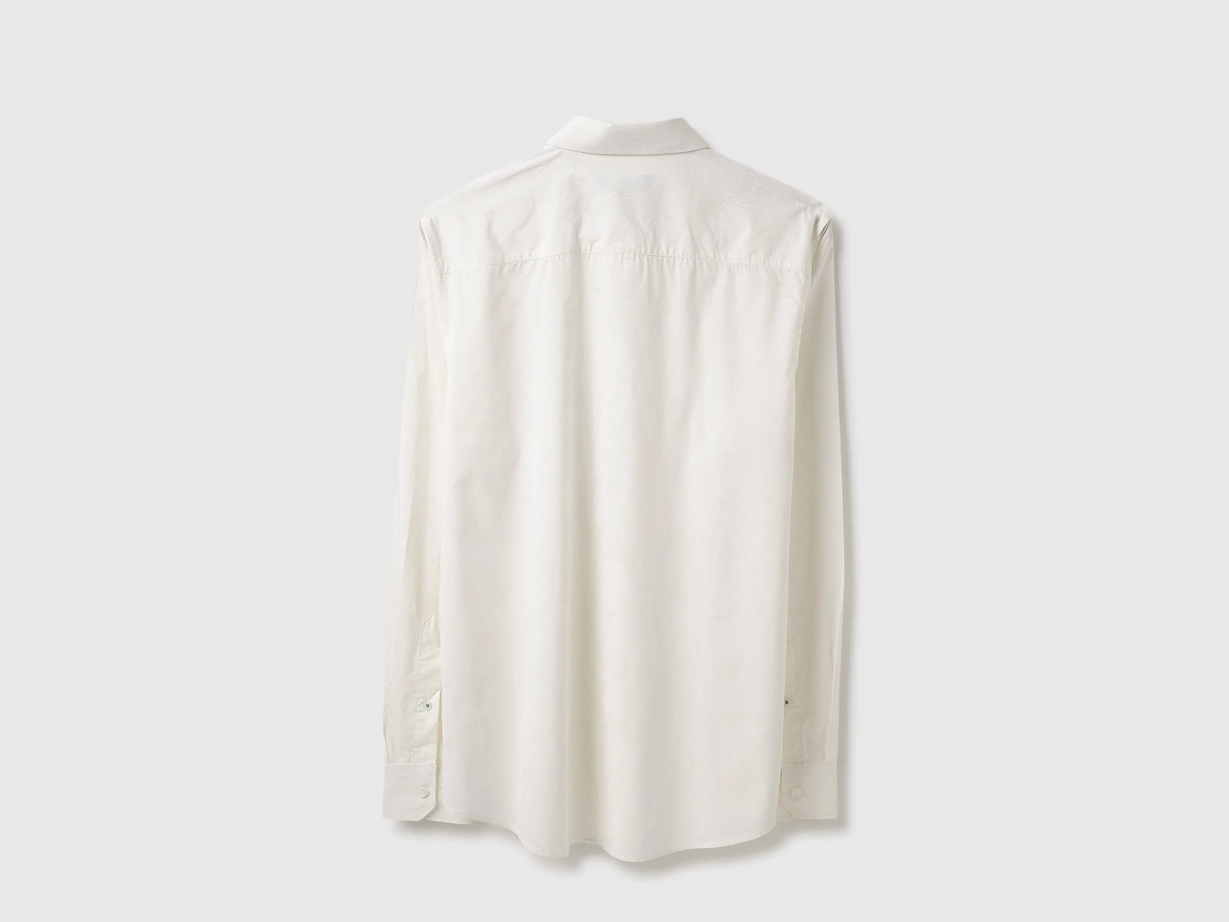 Regular Fit Spread Collar Textured Shirt