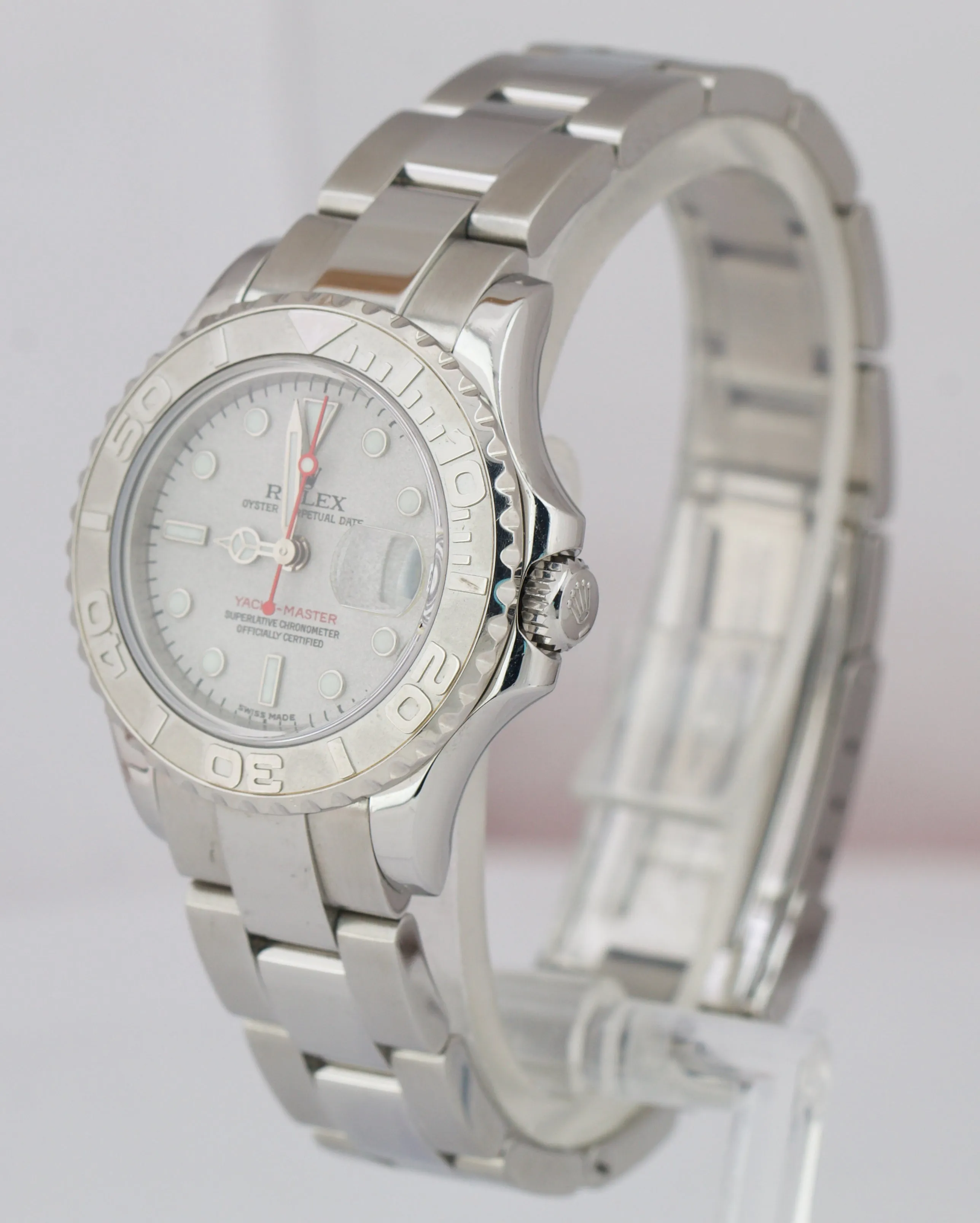 REHAUT Ladies Rolex Yacht-Master 169622 Stainless Platinum Rolesium 29mm Watch