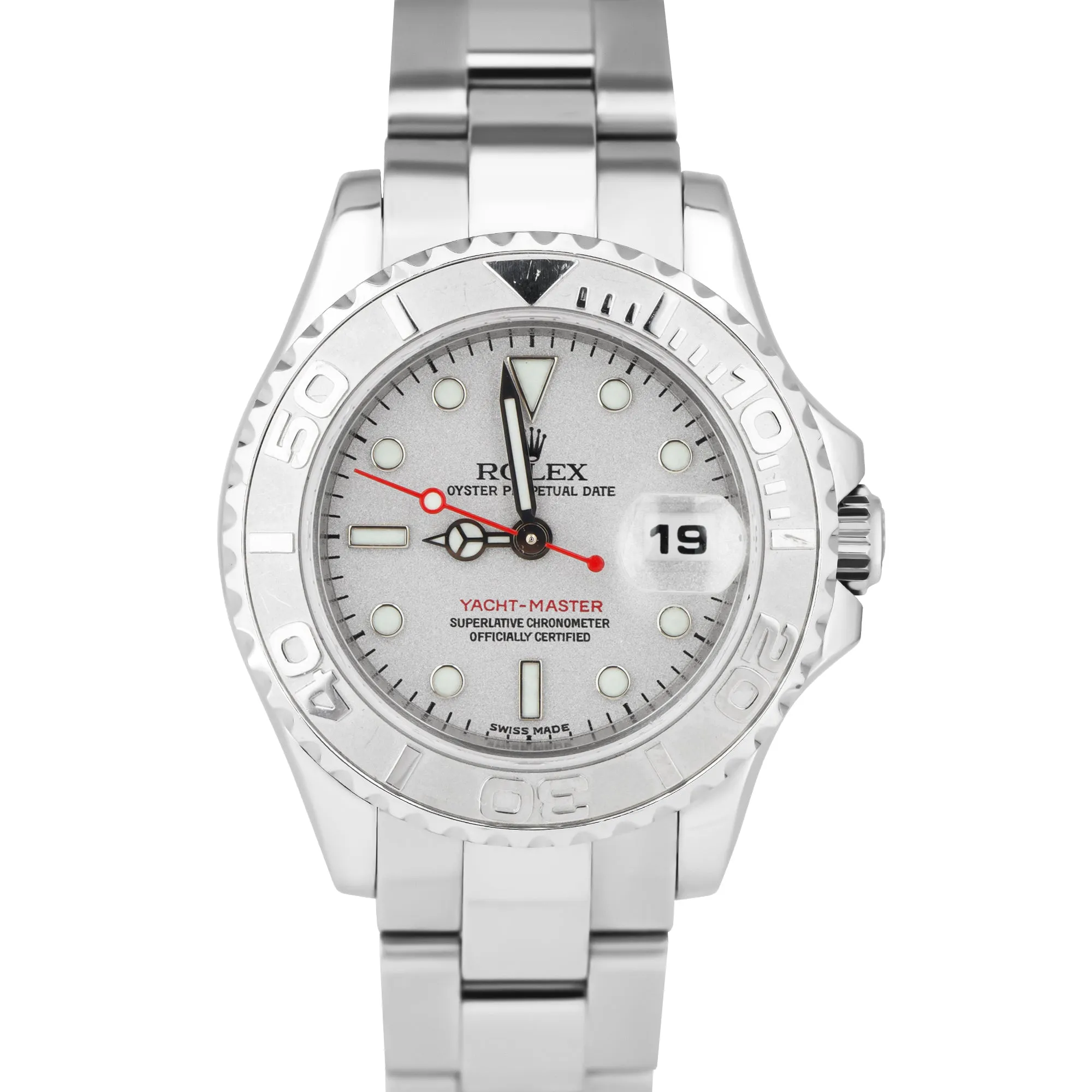 REHAUT Ladies Rolex Yacht-Master 169622 Stainless Platinum Rolesium 29mm Watch