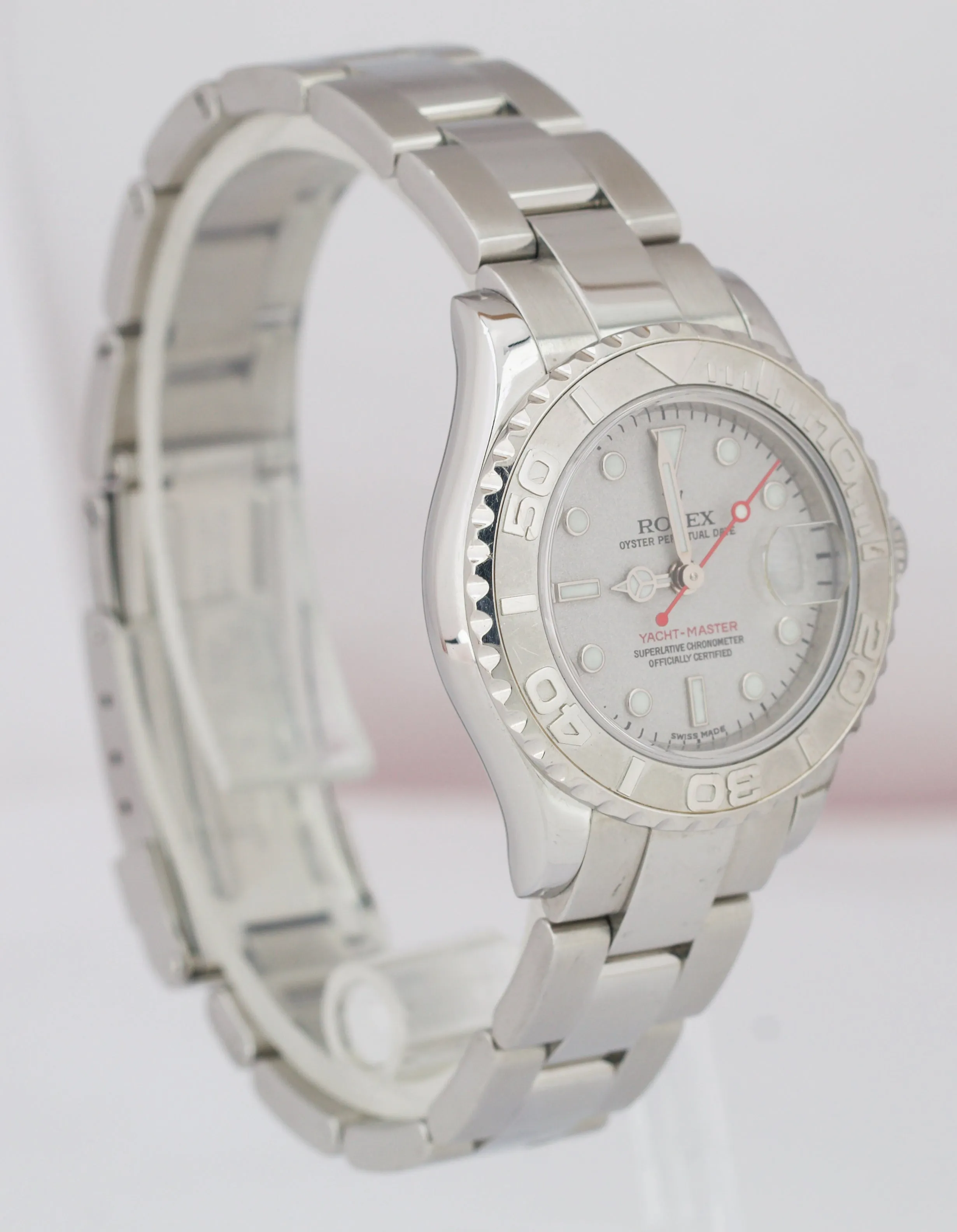 REHAUT Ladies Rolex Yacht-Master 169622 Stainless Platinum Rolesium 29mm Watch