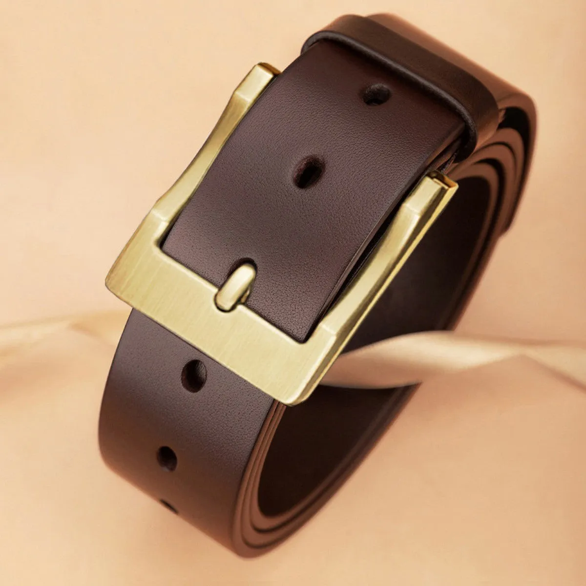 Retro casual leather belt