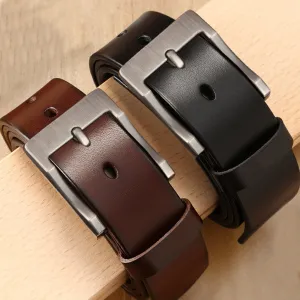 Retro casual leather belt