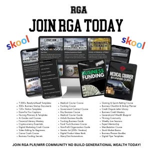 RGA Rich Generation Academy Course  MRR Resell Rights Community Support Digital Marketing