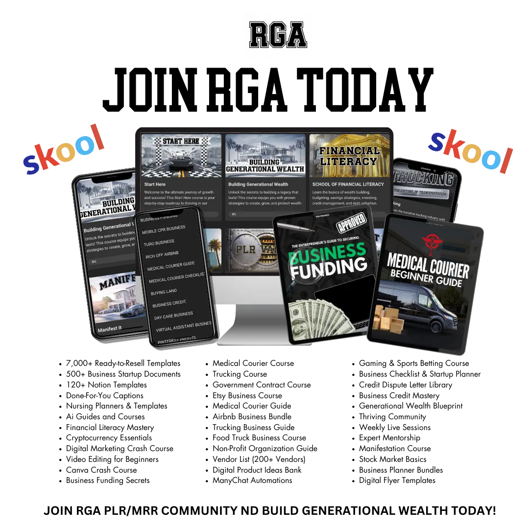 RGA Rich Generation Academy Course  MRR Resell Rights Community Support Digital Marketing