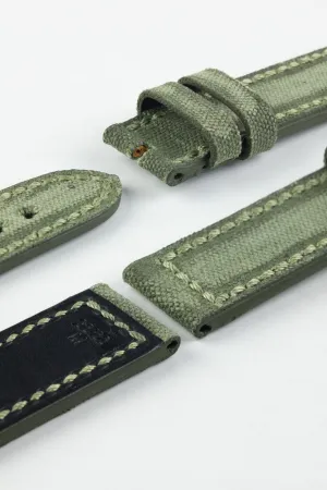RIOS1931 MARYLAND Genuine Vintage Canvas Watch Strap in OLIVE DRAB