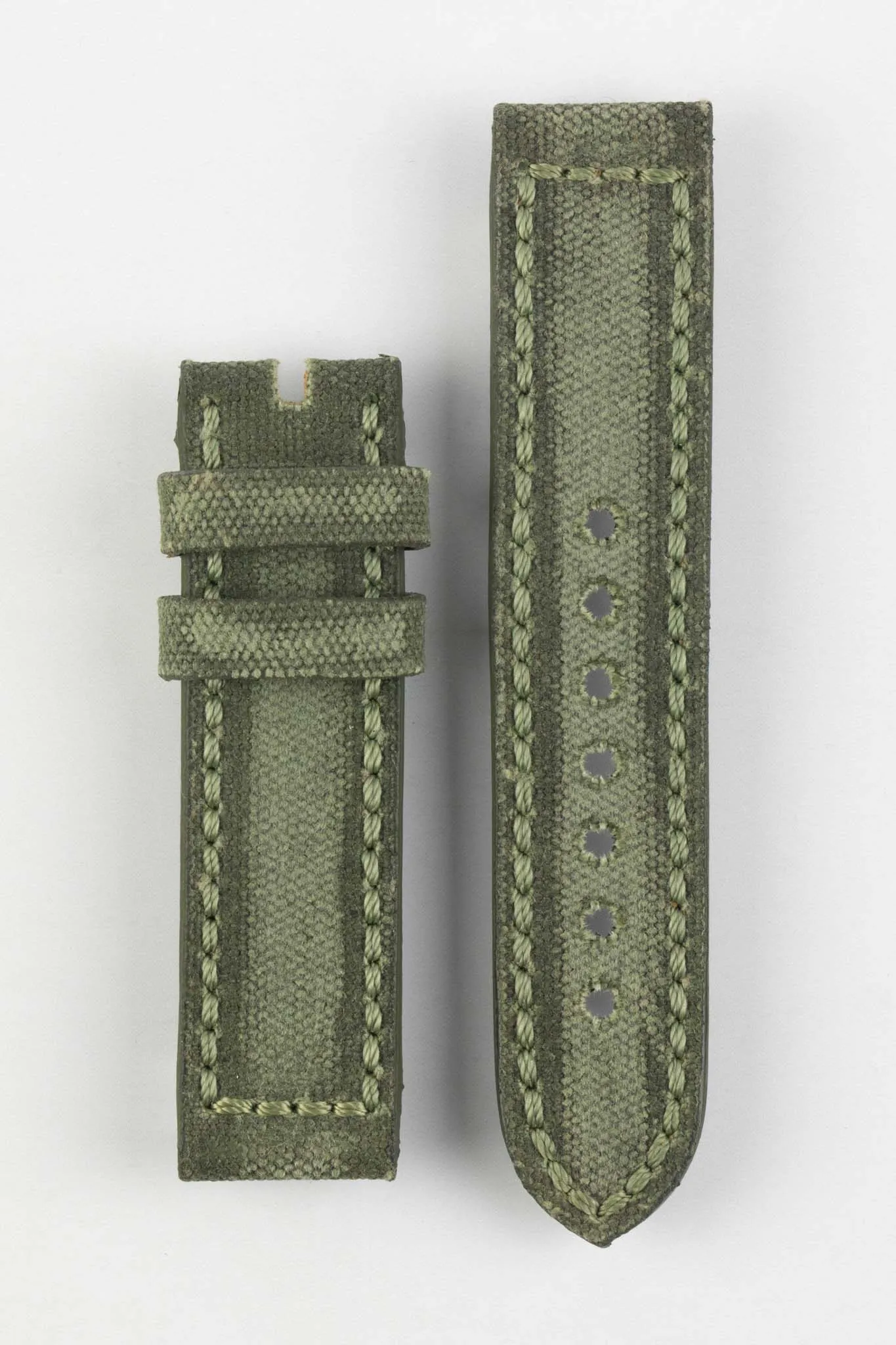 RIOS1931 MARYLAND Genuine Vintage Canvas Watch Strap in OLIVE DRAB