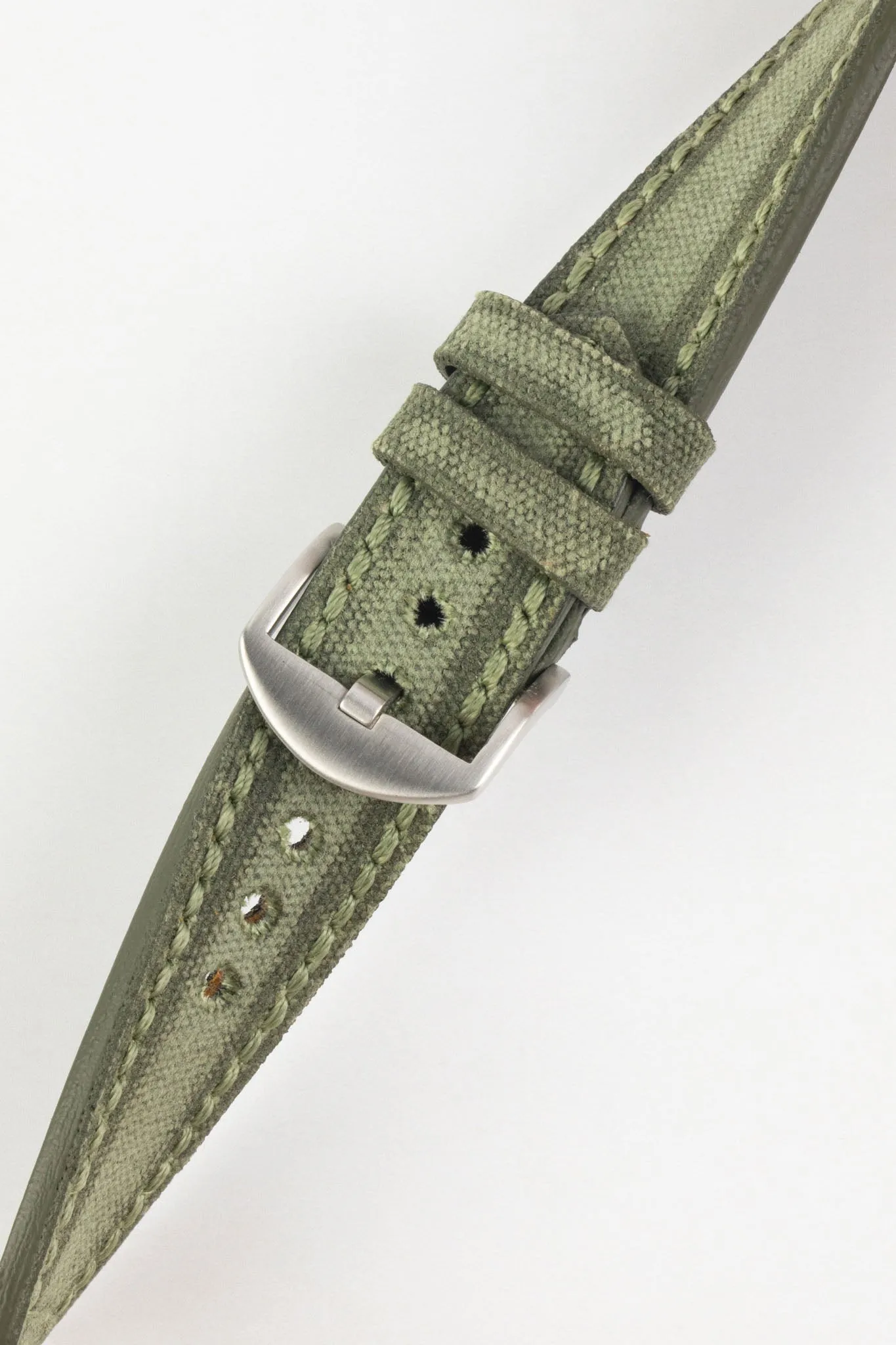 RIOS1931 MARYLAND Genuine Vintage Canvas Watch Strap in OLIVE DRAB