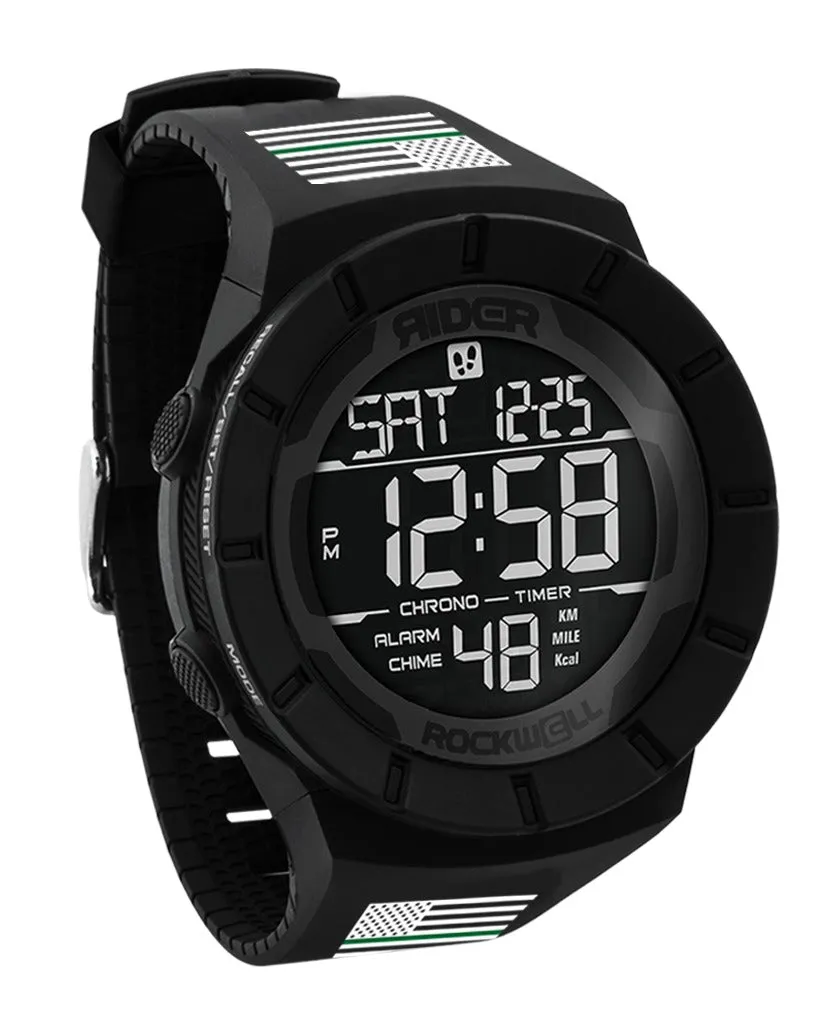 ROCKWELL THE COLISEUM FIT WATCH GREEN LINE BORDER PATROL