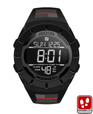 ROCKWELL THE COLISEUM FIT WATCH THIN RED LINE FREEDOM PHANTOM BLACK