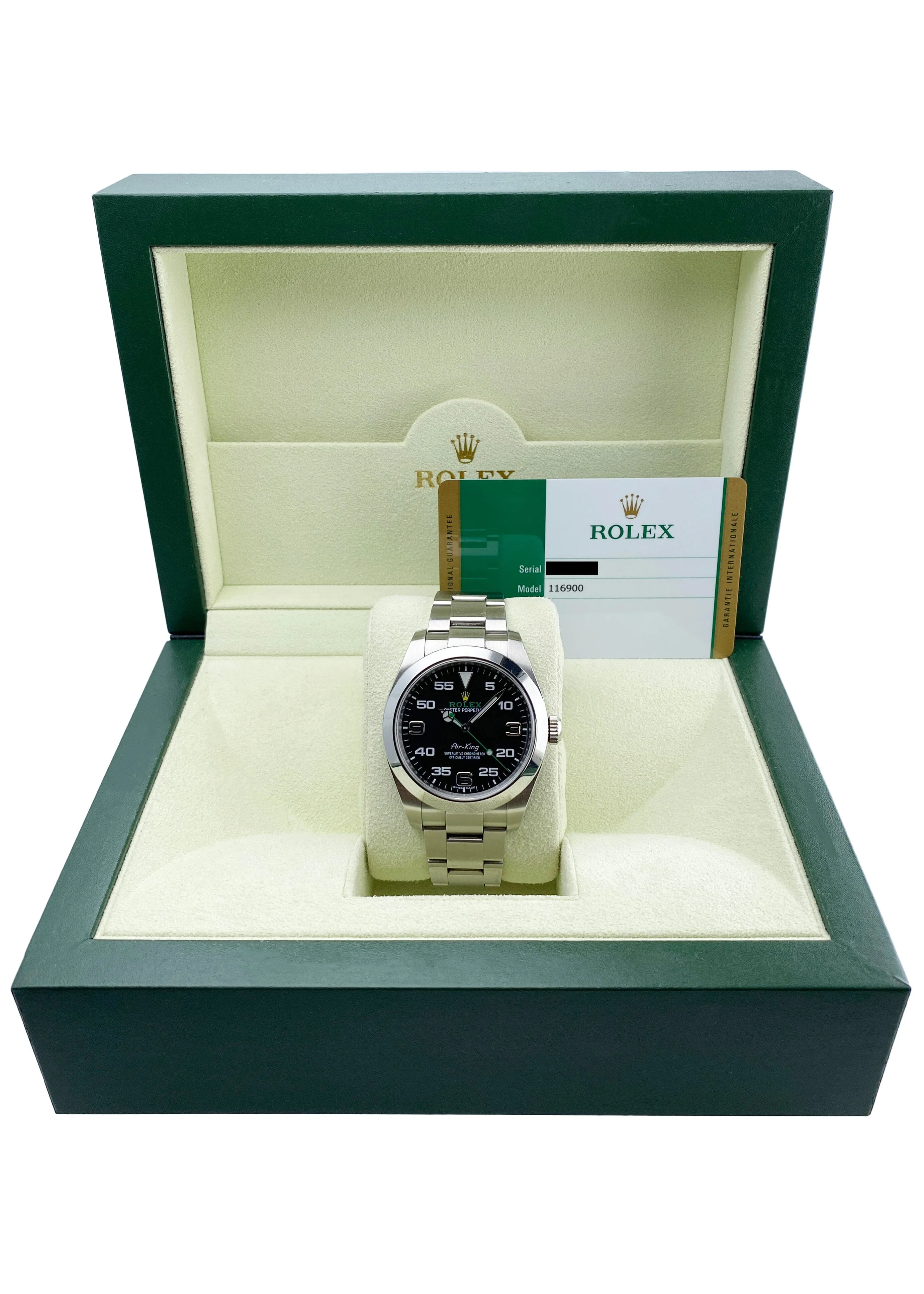 Rolex Air King 116900 Mens Watch Box Papers