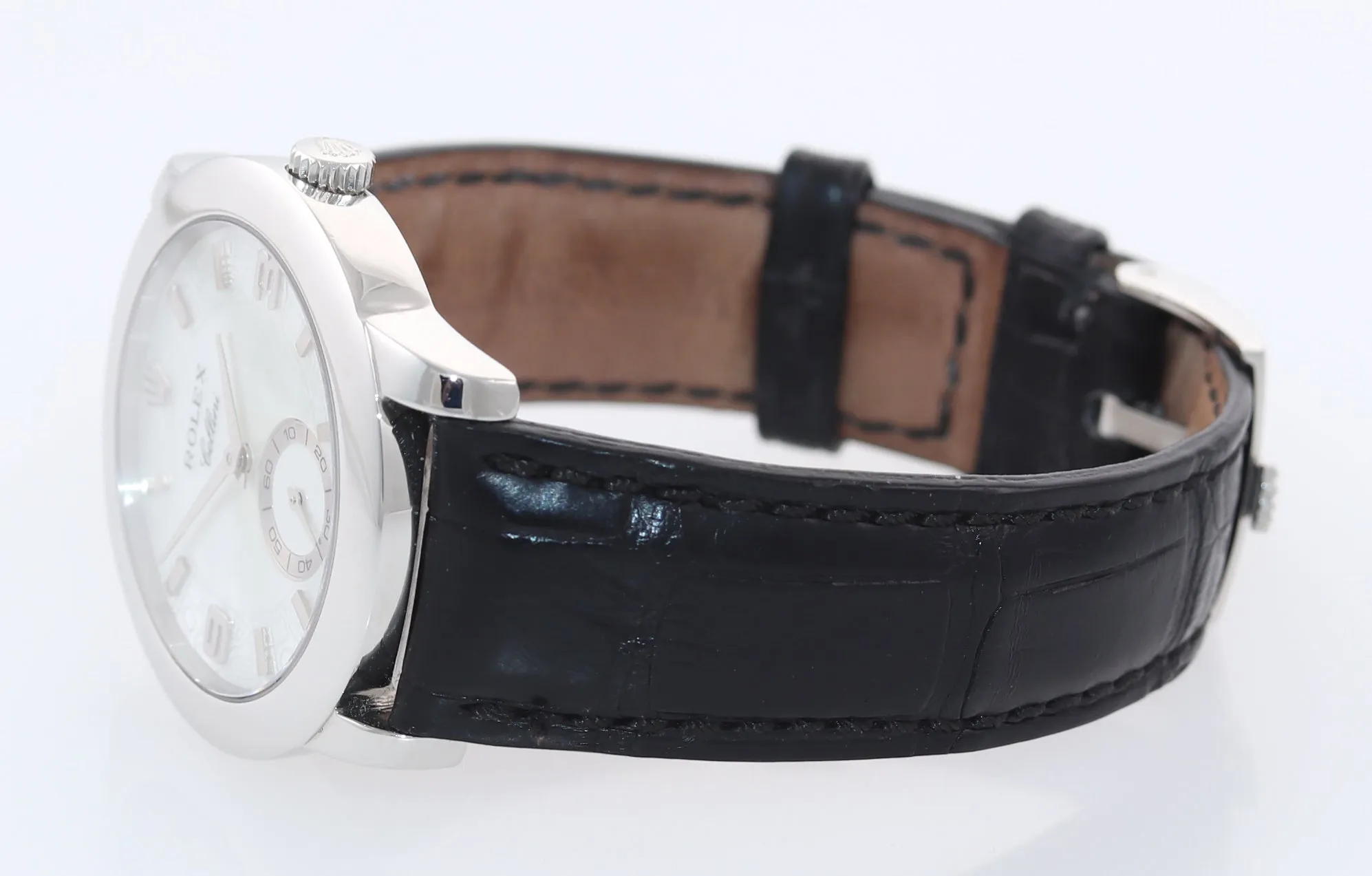 Rolex Cellini Cellinium 35mm Platinum MOP Mother of Pearl Dial Manual 5240 Watch