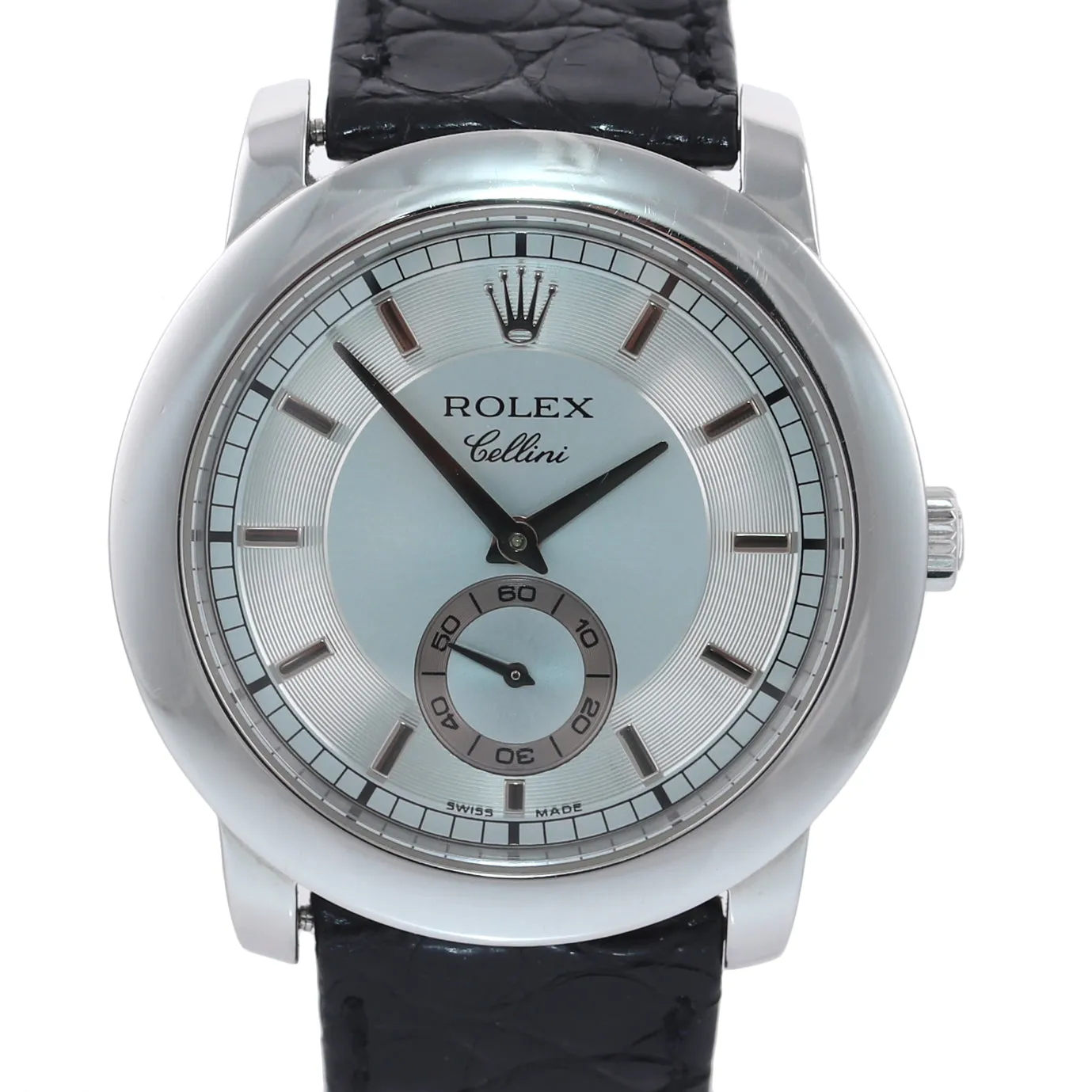 Rolex Cellini Cellinium 38mm Platinum Glacier Dial Manual 5241 Watch Box